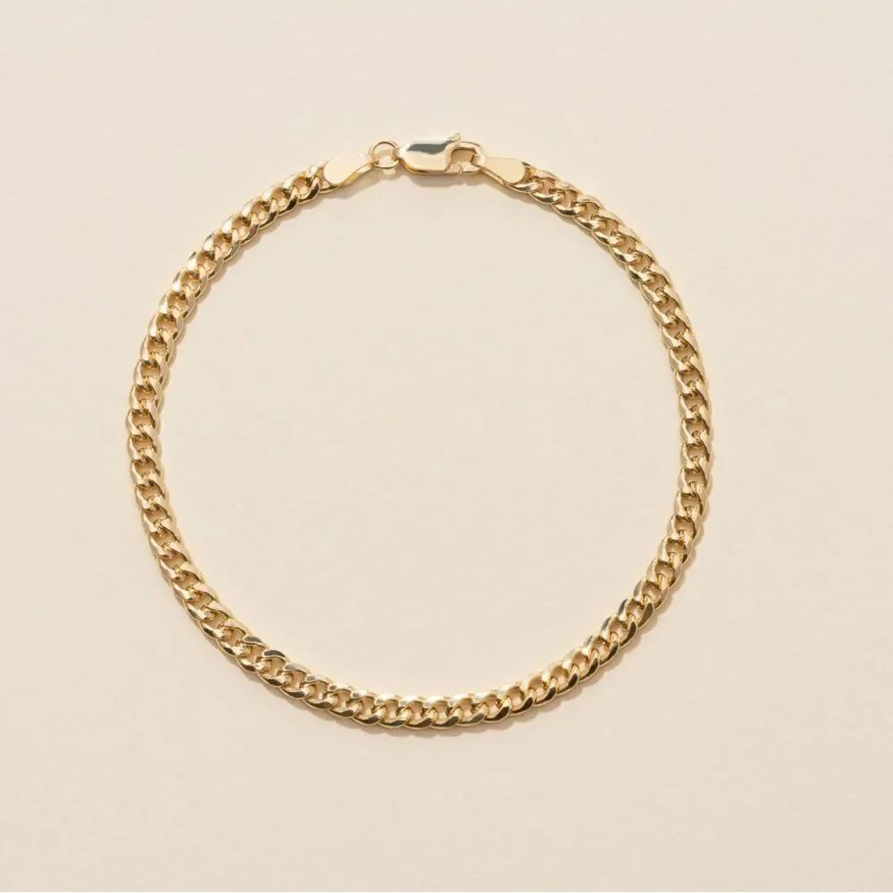 Trendy real gold 14k bracelet perfect gift size 7.5”